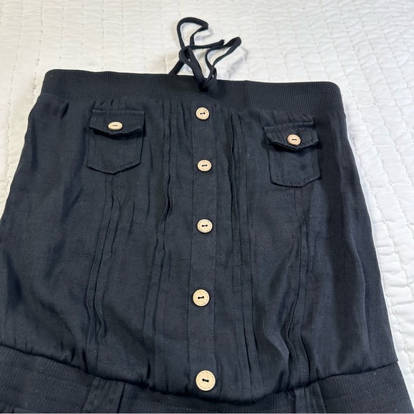Rhapsody Neutral Black Sleeveless Romper with pockets - Picture 6 of 11